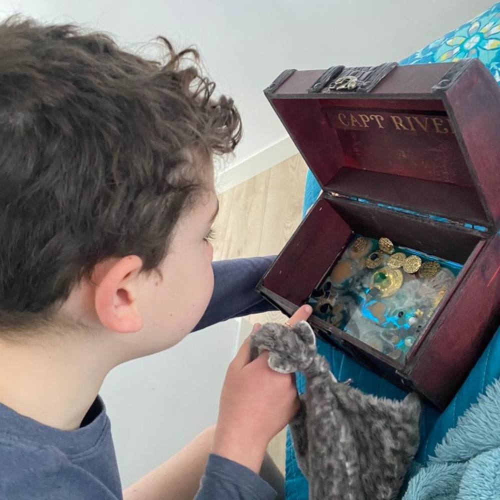 Child's treasure chest.  For the ultimate ships Captain. Ahrrg matey. Pirate eh?